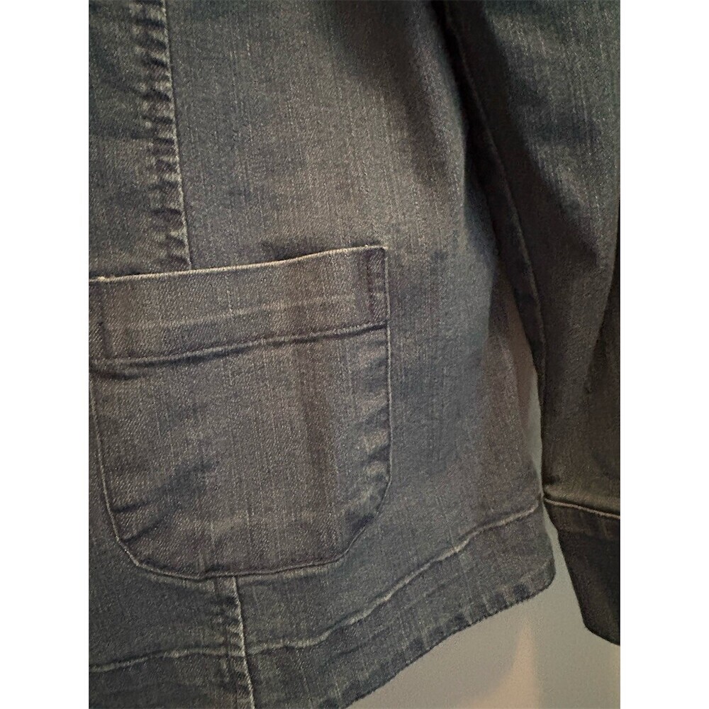 NorthStyle Denim Jacket Womens Size L Blue Lightweight Button Front - Picture 4 of 14
